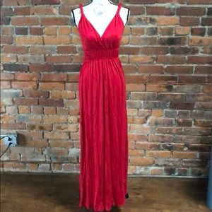 Red maxi dress medium NWOT